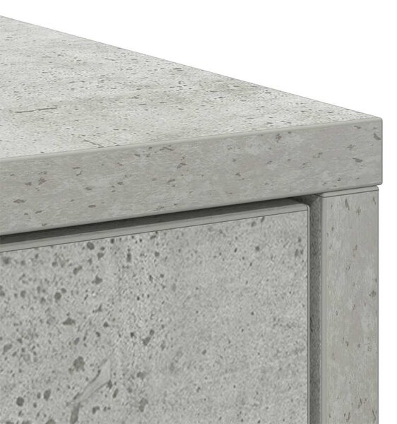 Betonszürke szerelt fa tálalószekrény fiókos 80x34x76 cm