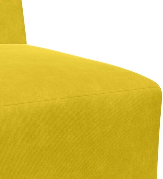 Moduláris kanapé karfa nélkül sárga bársony 55 cm