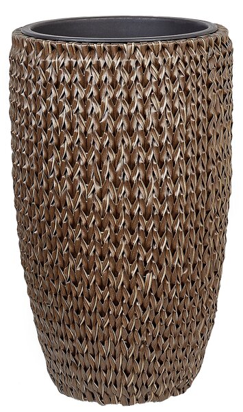 Kétdarabos virágcserép szett CEDRUS PE Rattan 37/45 cm Barna
