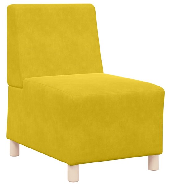 Moduláris kanapé karfa nélkül sárga bársony 55 cm