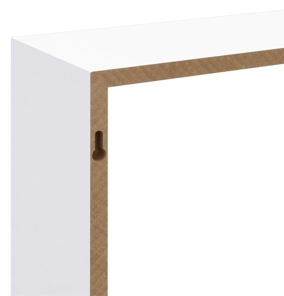 3 db fehér MDF fali kockapolc