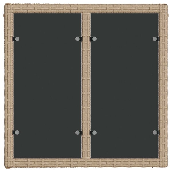 Kerti Kanapé Szett 4 pcs Beige és Krémszínű polirattan