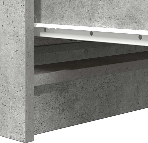 Betonszürke szerelt fa tálalószekrény 80x35x76 cm