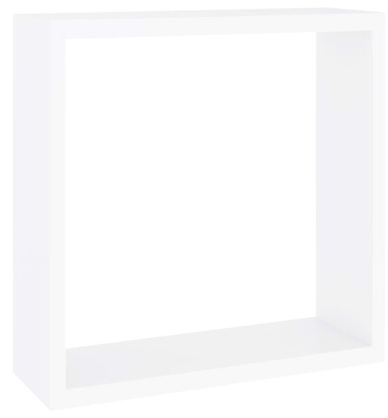 3 db fehér MDF fali kockapolc