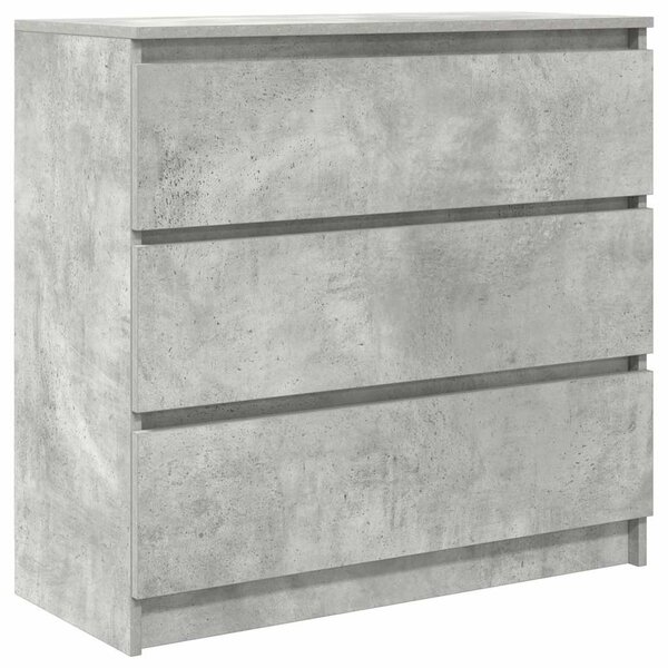 Betonszürke szerelt fa tálalószekrény 80x35x76 cm