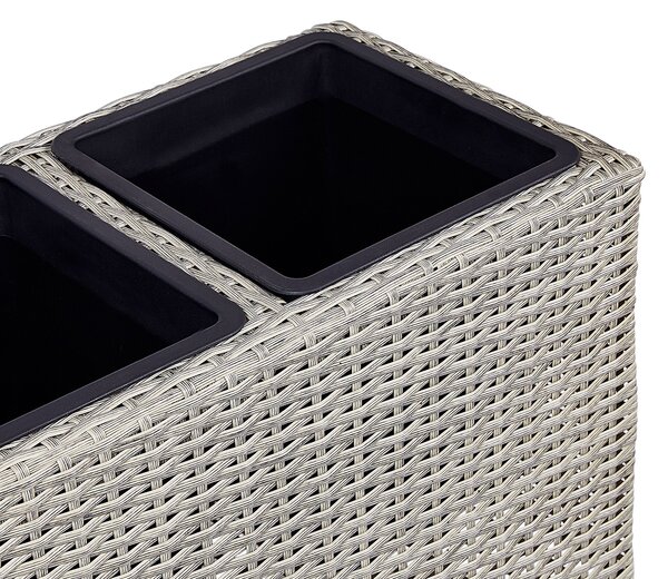 Virágcserép BELLIS PE Rattan 82 cm Világosbarna