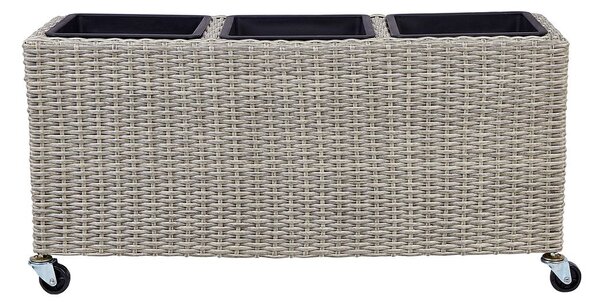 Virágcserép BELLIS PE Rattan 82 cm Világosbarna