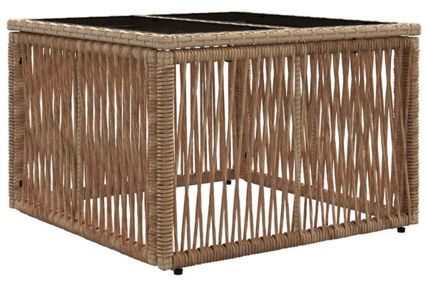 Kerti Kanapé Szett 4 pcs Beige és Krémszínű polirattan