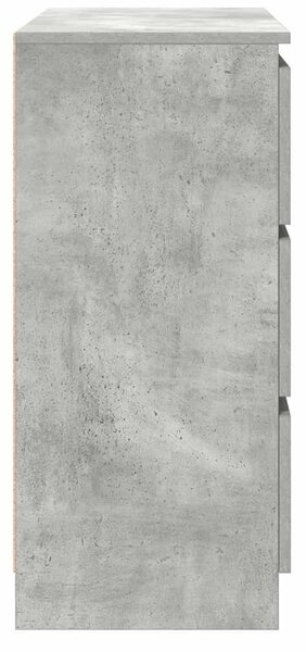 Betonszürke szerelt fa tálalószekrény 80x35x76 cm