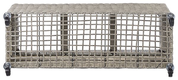 Virágcserép BELLIS PE Rattan 82 cm Világosbarna