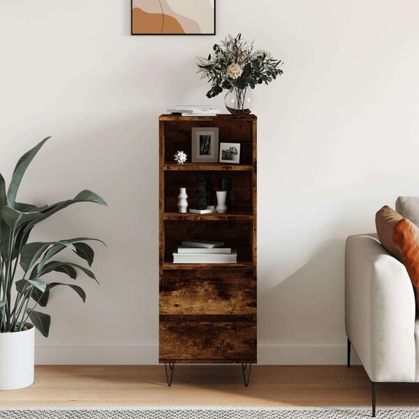 VidaXL füstös tölgyszínű szerelt fa magasszekrény 40 x 36 x 110 cm