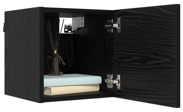 TV szekrény garnitúra 8 pcs 100 x 30 x 30 cm Fekete Tölgy