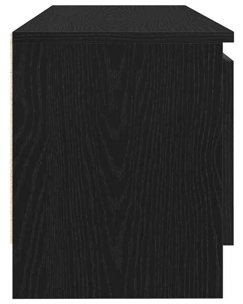 Fekete tölgy színű szerelt fa TV-szekrény 102x30x36 cm
