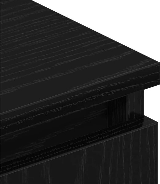 Fekete tölgy színű szerelt fa TV-szekrény 102x30x36 cm