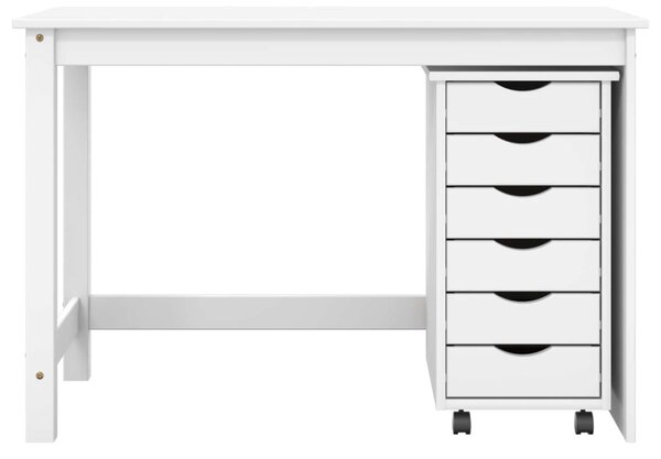 Íróasztal és gurulós szekrény szett MOSS 2 pcs Fehér