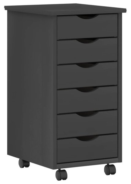 Íróasztal és gurulós szekrény szett MOSS 2 pcs Szürke