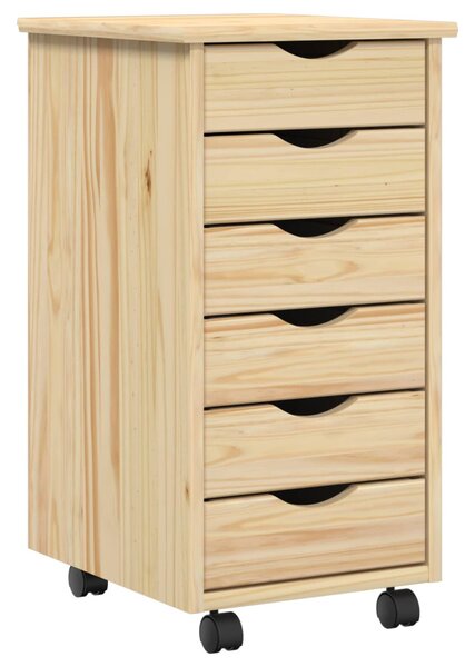 Íróasztal és gurulós szekrény szett MOSS 2 pcs Barna