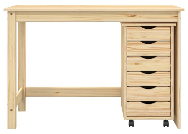 Íróasztal és gurulós szekrény szett MOSS 2 pcs Barna
