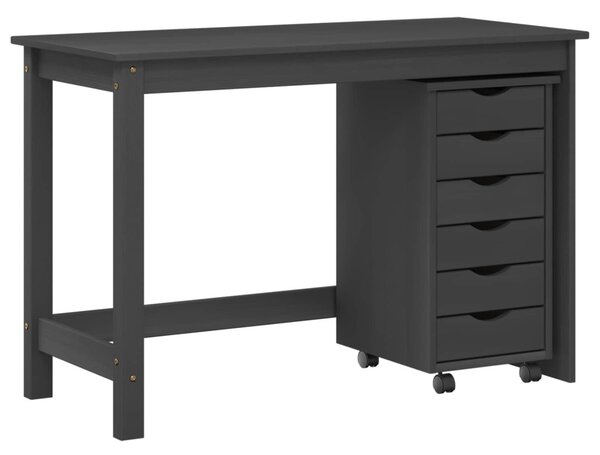 Íróasztal és gurulós szekrény szett MOSS 2 pcs Szürke