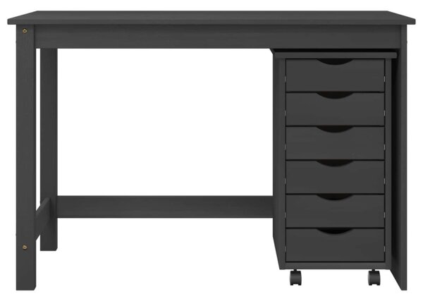 Íróasztal és gurulós szekrény szett MOSS 2 pcs Szürke