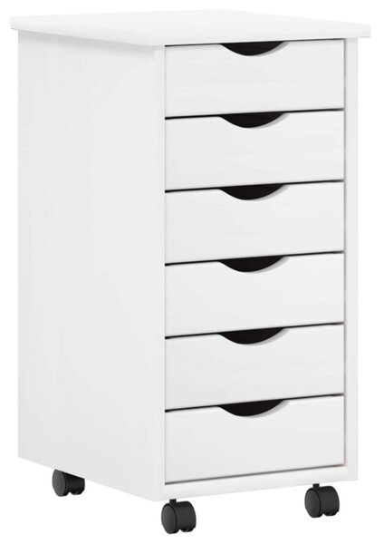 Íróasztal és gurulós szekrény szett MOSS 2 pcs Fehér