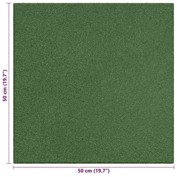 VidaXL Esés elleni védelmi csempék 6 pcs Zöld 50 x 50 cm Gumi