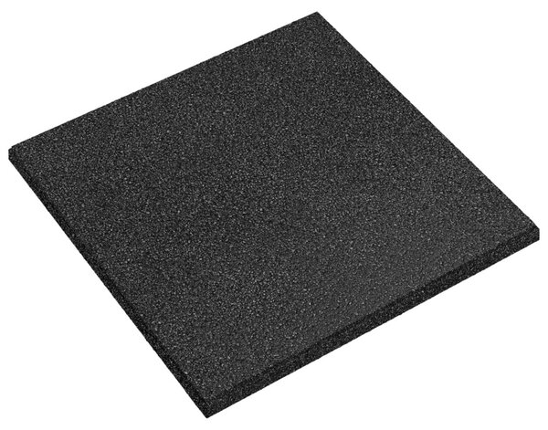 Esés elleni védelmi csempék 6 pcs Fekete 50 x 50 cm Gumi