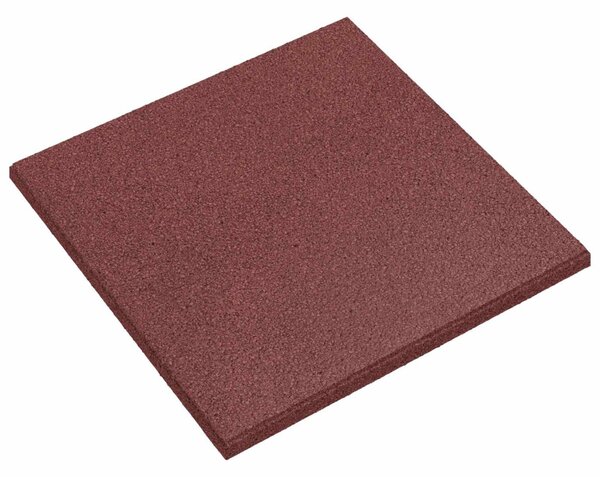 VidaXL Esés elleni védelmi csempék 6 pcs Piros 50 x 50 cm Gumi