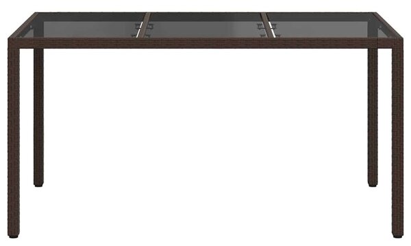 VidaXL Kerti Asztal Barna 150 x 90 x 75 cm polirattan