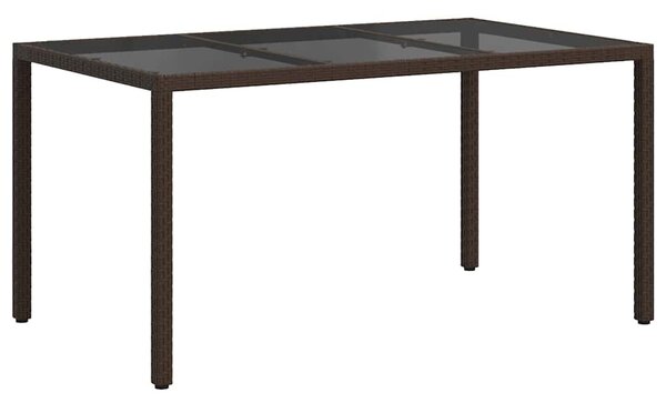 VidaXL Kerti Asztal Barna 150 x 90 x 75 cm polirattan