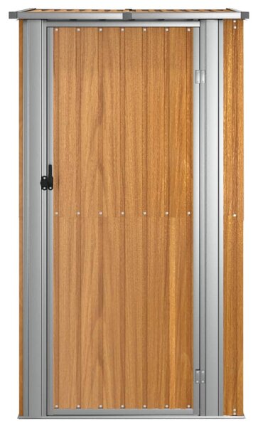 Barna horganyzott acél kerti fészer 118,5 x 97 x 209,5 cm