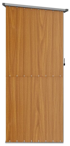 Barna horganyzott acél kerti fészer 118,5 x 97 x 209,5 cm