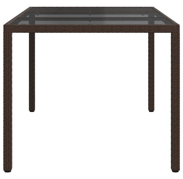 VidaXL Kerti Asztal Barna 150 x 90 x 75 cm polirattan