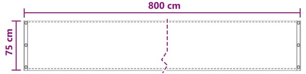 Erkély Szúnyogháló Bézs 75 x 800 cm HDPE és Alumínium