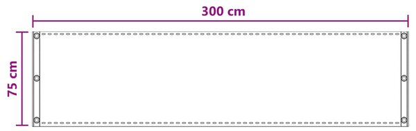Erkély Szúnyogháló Homokszín 75 x 300 cm HDPE és Alumínium