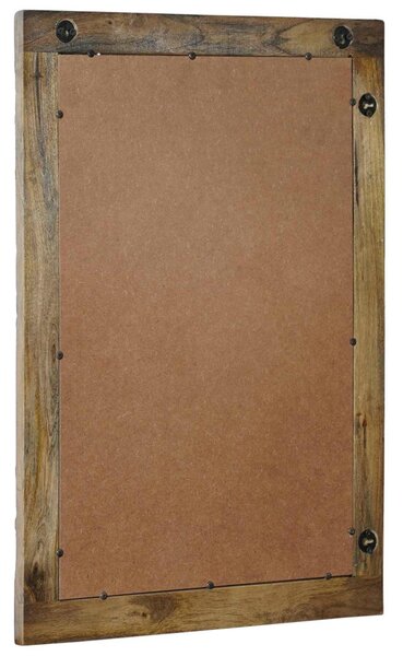 Fali tükör Walnut barna 70 x 50 cm Szerelt fa és Üveg