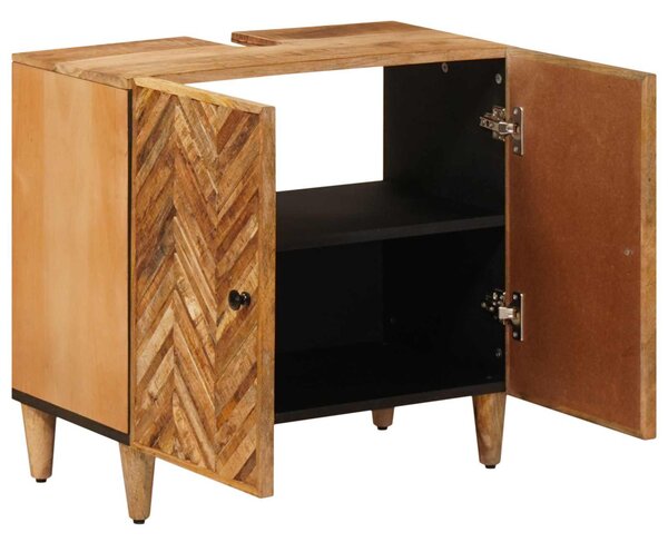 VidaXL Mosdókagyló szekrény Barna 62 x 33 x 58 cm Tömör Mangófát