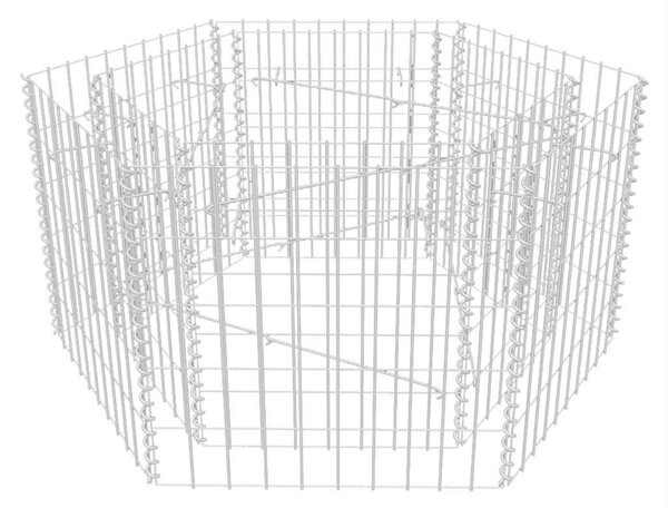 Hatszögletű gabion magaságyás 100 x 90 x 50 cm