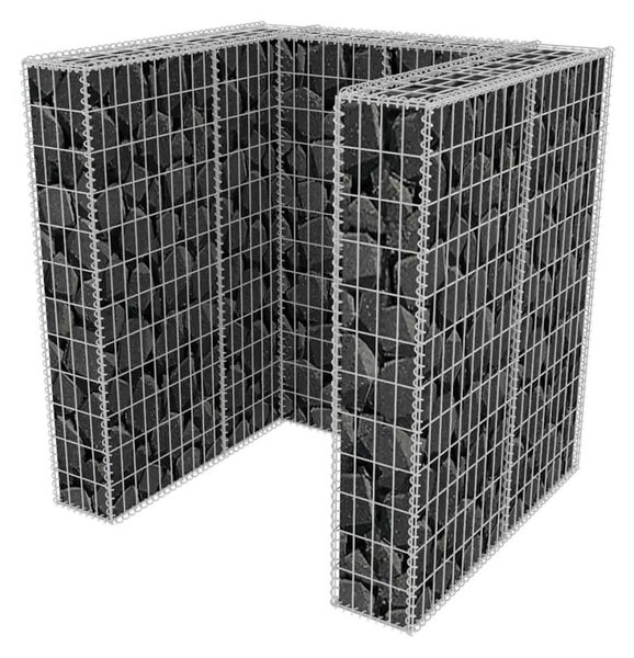 Acél gabion 1 db gurulós kukához 110 x 100 x 120 cm