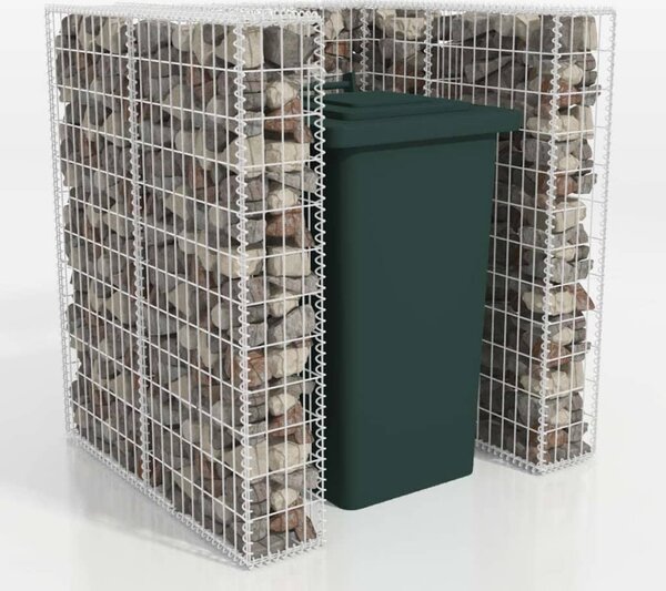 Acél gabion 1 db gurulós kukához 110 x 100 x 120 cm