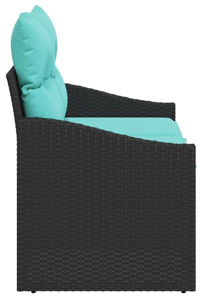 VidaXL Kerti kanapé Szürke 123 x 62 x 69cm polirattan