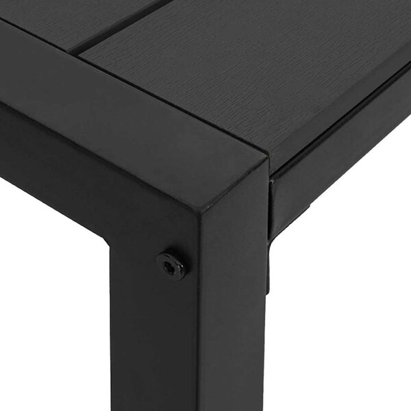 VidaXL Kerti pad Fekete 100 x 28 x 45 cm Acél