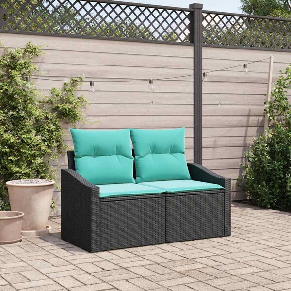 VidaXL Kerti kanapé Szürke 123 x 62 x 69cm polirattan