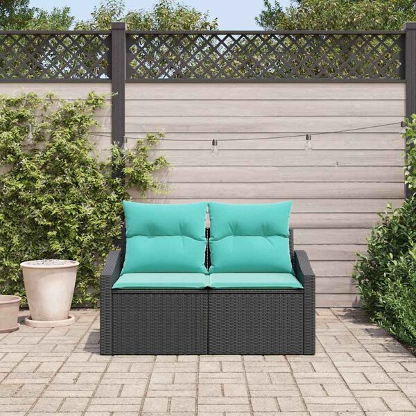 VidaXL Kerti kanapé Szürke 123 x 62 x 69cm polirattan