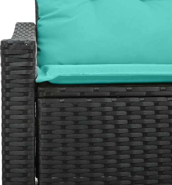 VidaXL Kerti kanapé Szürke 123 x 62 x 69cm polirattan