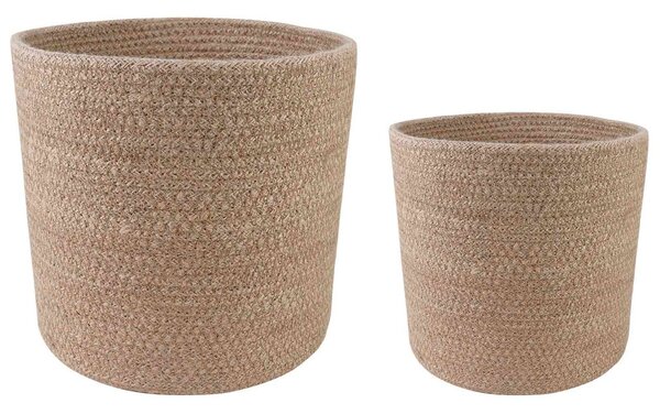 VidaXL Növényi Cserép Készlet 2 pcs Természetes Ø 28 x 28 cm