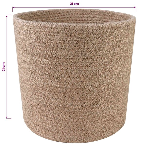 VidaXL Növényi Cserép Készlet 2 pcs Természetes Ø 21 x 21 cm