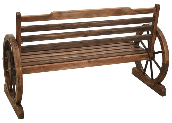 Tömör fenyőfa kerti pad 112 cm