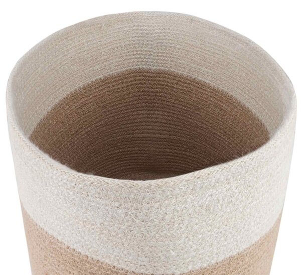 VidaXL Növényi Cserép Készlet 2 pcs Természetes és Fehér Ø 28 x 28 cm