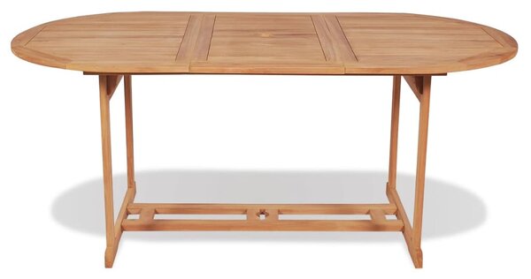 Tömör tíkfa kerti asztal 180 x 90 x 75 cm